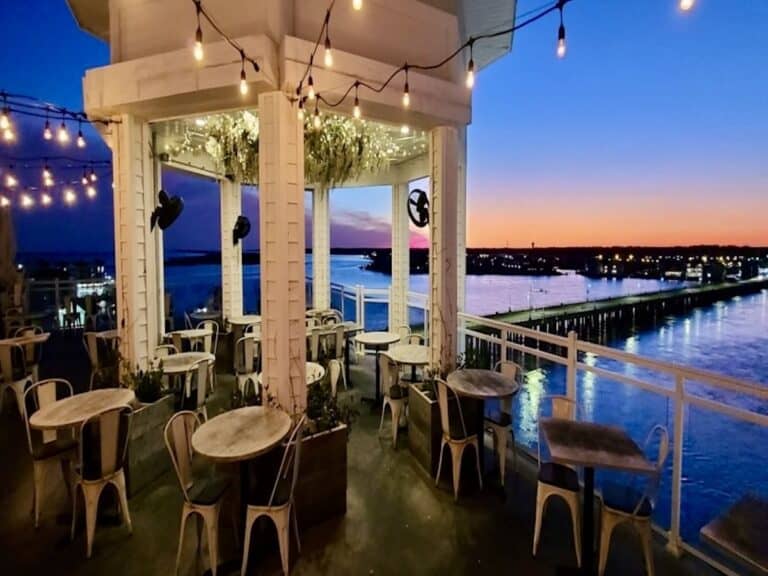 Spain Rooftop tapas bar with sunset views over the bay and Inlet in Ocean City, Maryland